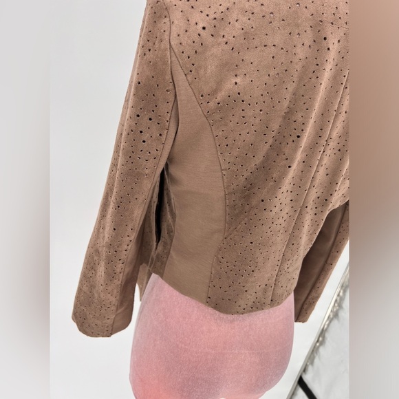 EUC BCBGMaxAzria Bri Perforated Faux Suede Jacket - Picture 11 of 13